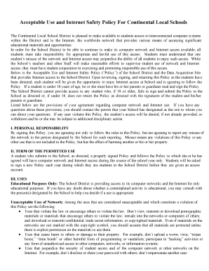 Acceptable Use and Internet Safety Policy