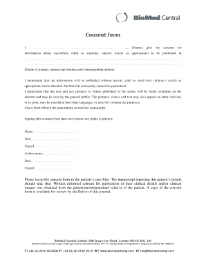 Medical Consent Form