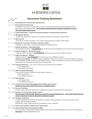 d ed tte uir bmi u S q Re Document Tracking Worksheet M M 1