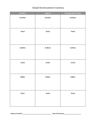Comprehensive Reinforcement Inventory