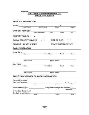 Rental Application