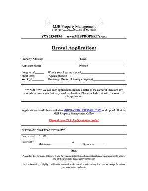 Rental Application Form