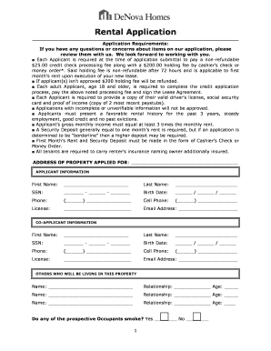 Rental Application Form