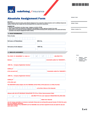 axa absolute assignment form