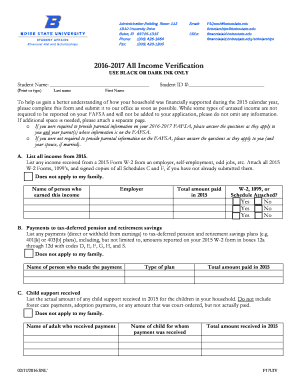 2016-2017 Income Verification Form