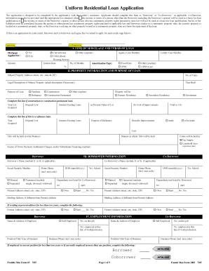 Uniform Residential Loan Application