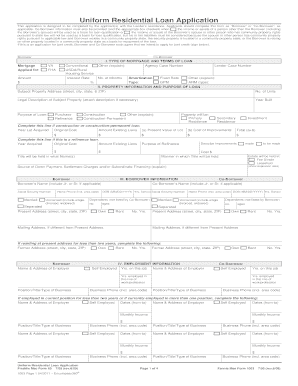 Uniform Residential Loan Application