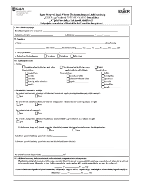 Eger Property Tax Declaration Form