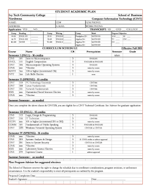 Student Academic Plan