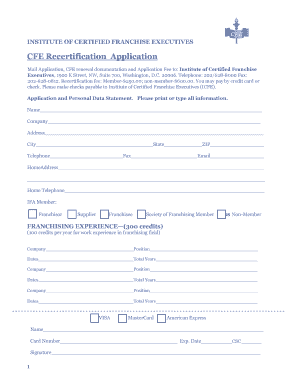 CFE Renewal Application Form