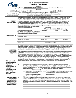 Connecticut FMLA Medical Certificate