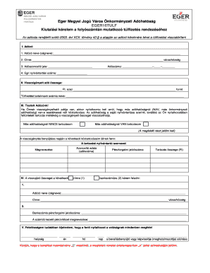Hungarian Tax Refund Request Form