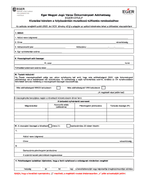 Tax Refund Request Form