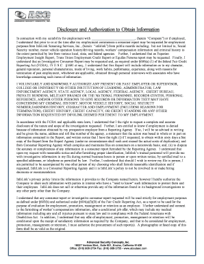 Employment Background Check Authorization Form