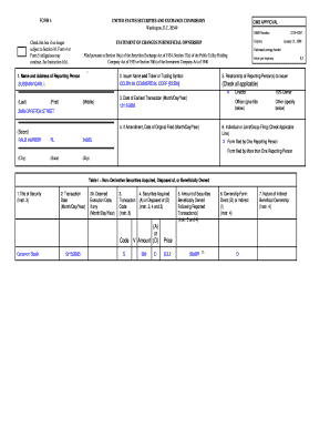 Form 4 Statement of Changes in Beneficial Ownership