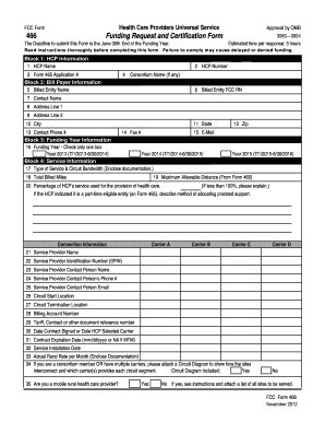 FCC Form 466 Funding Request and Certification