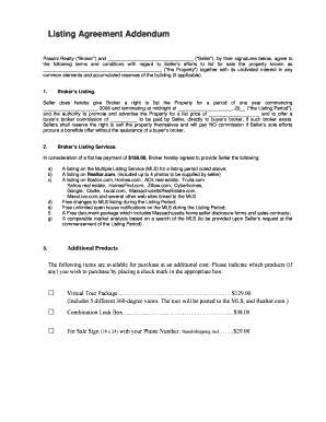 Listing Agreement Addendum