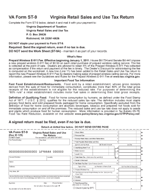 Virginia Retail Sales and Use Tax Return