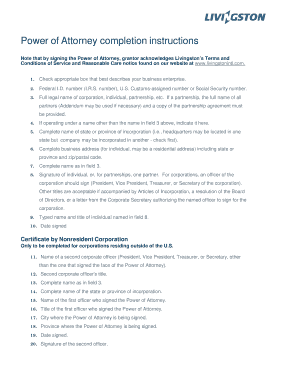 US Power of Attorney for Customs Brokerage