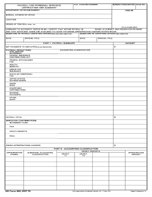 US Army Payroll Voucher