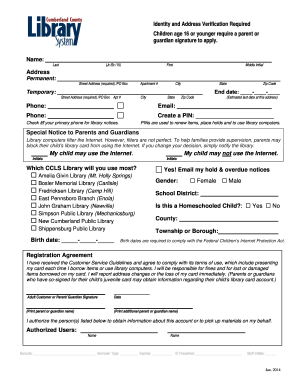 Library Registration Form
