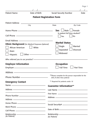 Patient Registration Form