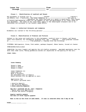 Residential Lease Agreement