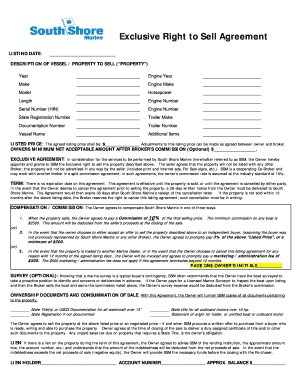 Exclusive Right to Sell Agreement