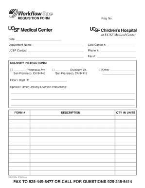 UCSF Requisition Form