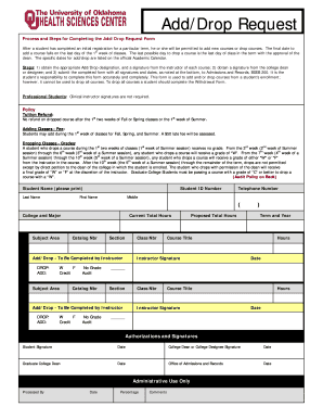 Add/Drop Request Form