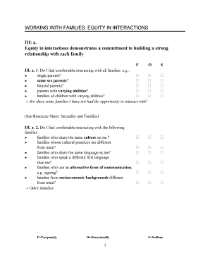 Equity in Family Interactions Self-Assessment