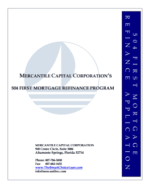 504 First Mortgage Refinance Application