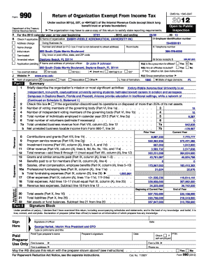 Form 990 Return of Organization Exempt From Income Tax