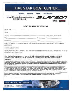 Boat Rental Agreement