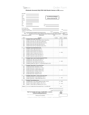 Wholesale Order Form