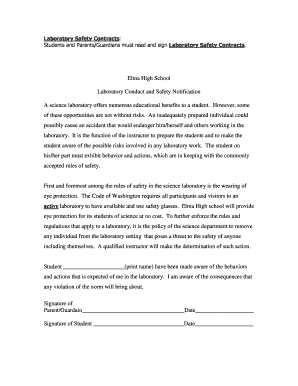 Laboratory Safety Contract