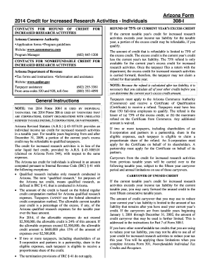 Arizona Form 308-I