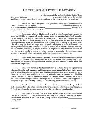 General Durable Power of Attorney