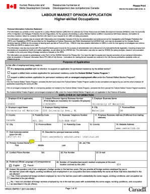Labour Market Opinion Application