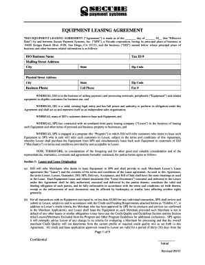 Equipment Leasing Agreement