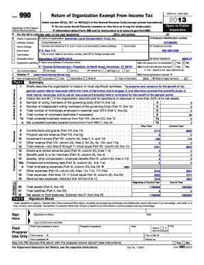 Form 990 Return of Organization Exempt From Income Tax