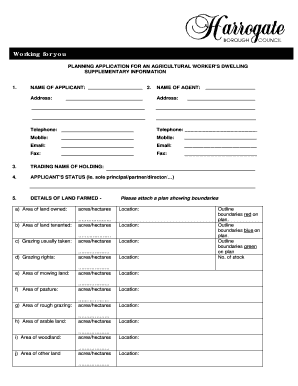 Planning Application for Agricultural Worker's Dwelling