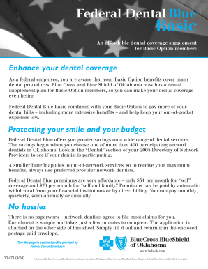 Federal Dental Blue Basic Enrollment Form