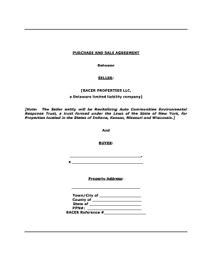 Purchase and Sale Agreement