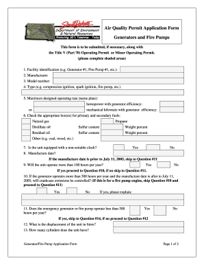 Air Quality Permit Application Form