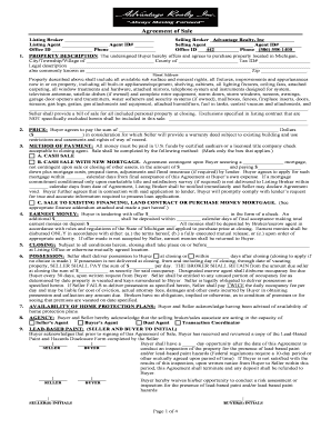Michigan Residential Purchase Agreement