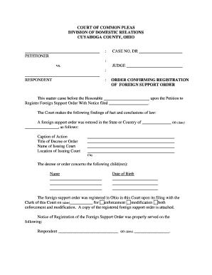 Order Confirming Registration of Foreign Support Order
