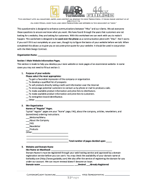 44oz Web Design Questionnaire