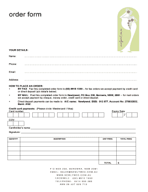 Order Form