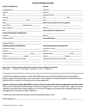 Patient Information Form